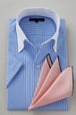 ワイシャツ・カッターシャツ・半袖 8044SSCL-C04B-BLU-コーディネートイメージ