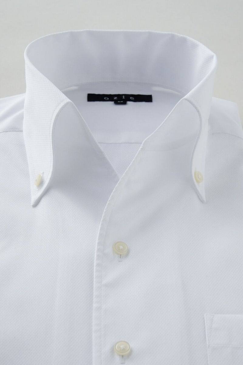 ワイシャツ・カッターシャツ・半袖 8044SS-C04A-WHITE-衿1
