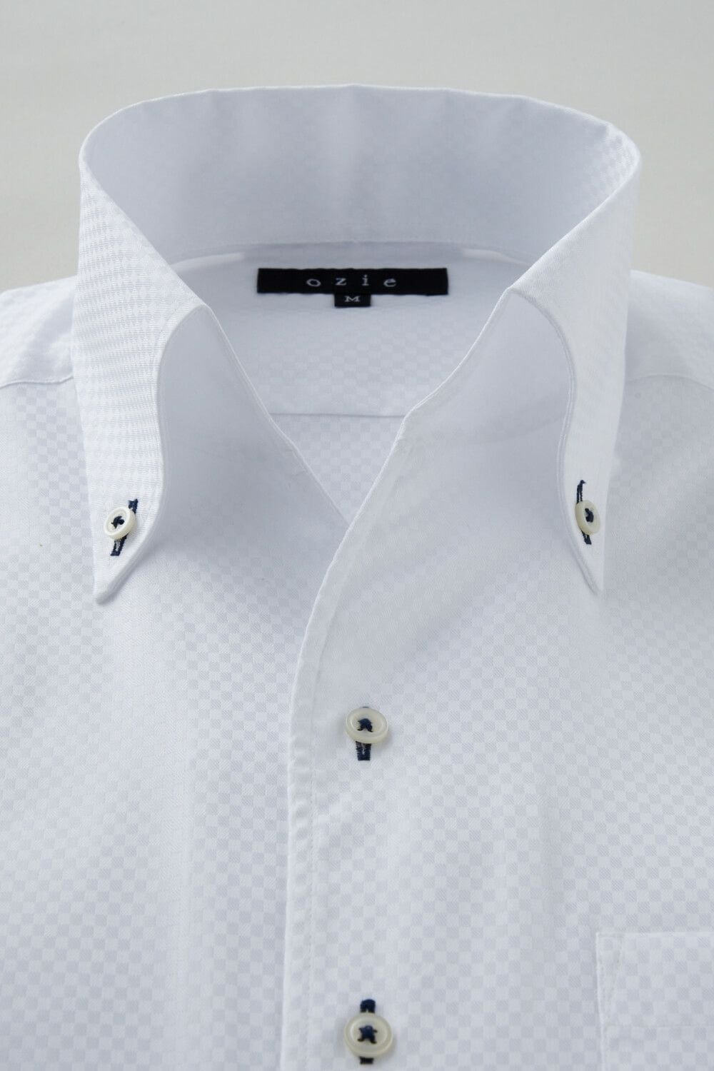 ワイシャツ・カッターシャツ・半袖 8044SS-C04B-WHITE-衿1