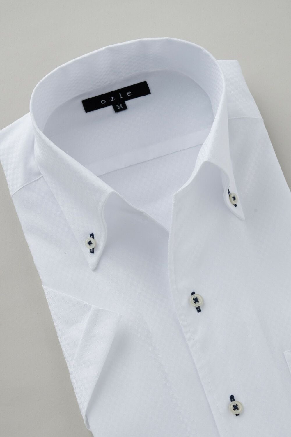 ワイシャツ・カッターシャツ・半袖 8044SS-C04B-WHITE-衿2