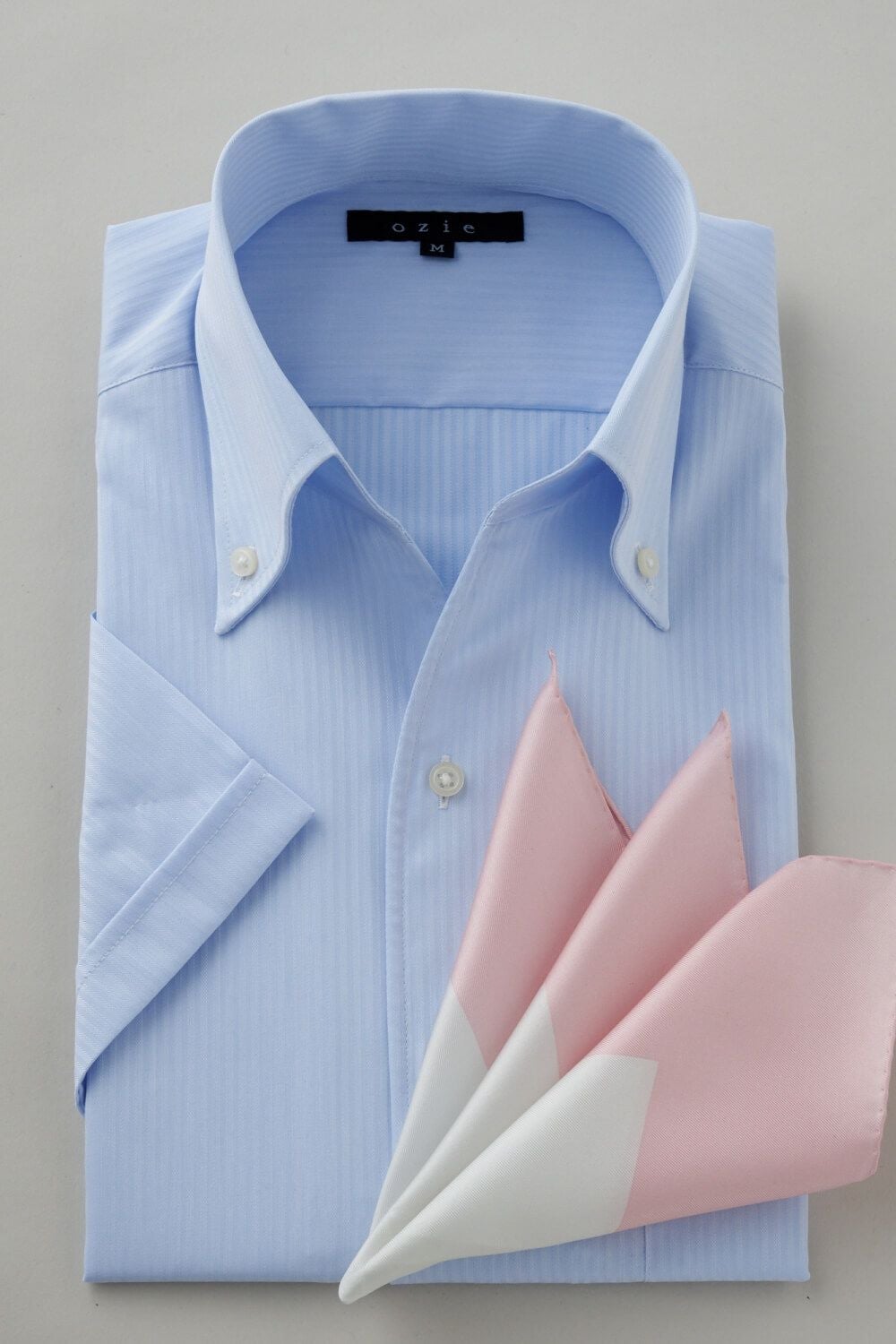 ワイシャツ・カッターシャツ・半袖 8044SS-C04C-SAX-コーディネートイメージ