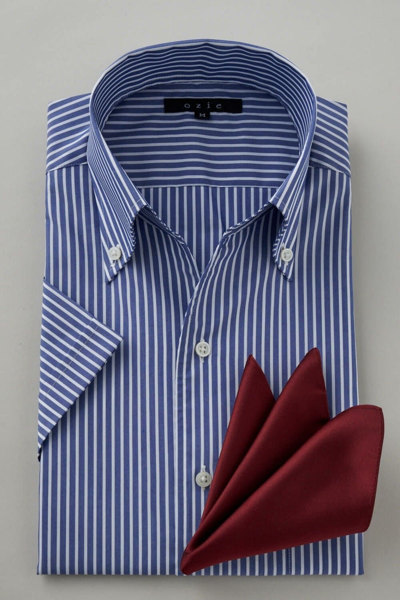 ワイシャツ・カッターシャツ・半袖 8044SS-C04D-NAVY-コーディネートイメージ