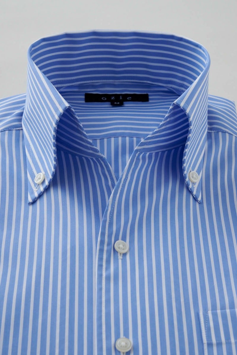 ワイシャツ・カッターシャツ・半袖 8044SS-C04E-BLUE-衿1