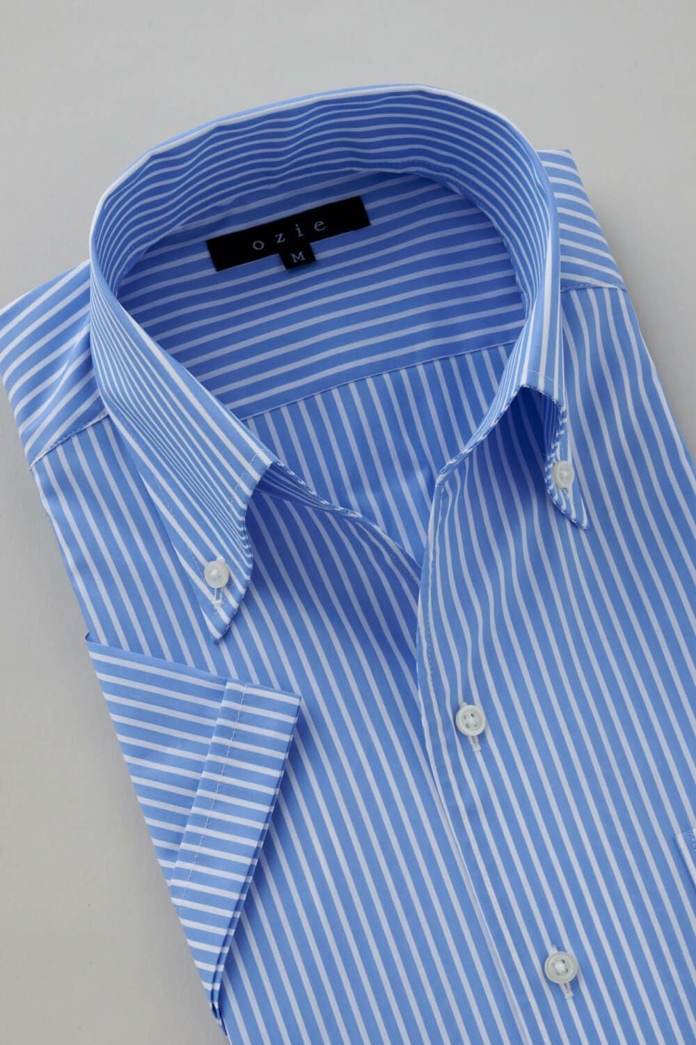 ワイシャツ・カッターシャツ・半袖 8044SS-C04E-BLUE-衿2