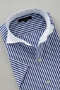 ワイシャツ・カッターシャツ・半袖 8045SSCL-C04A-NAVY-衿1