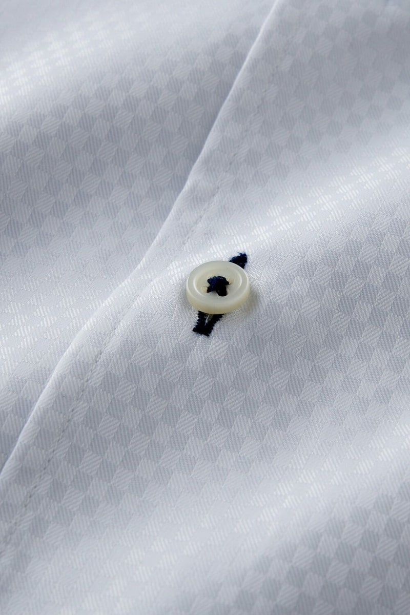ワイシャツ・カッターシャツ・半袖 8045SS-C04B-WHITE-生地