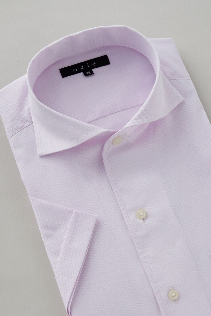 ワイシャツ・カッターシャツ・半袖 8045SS-C04D-PINK-衿3