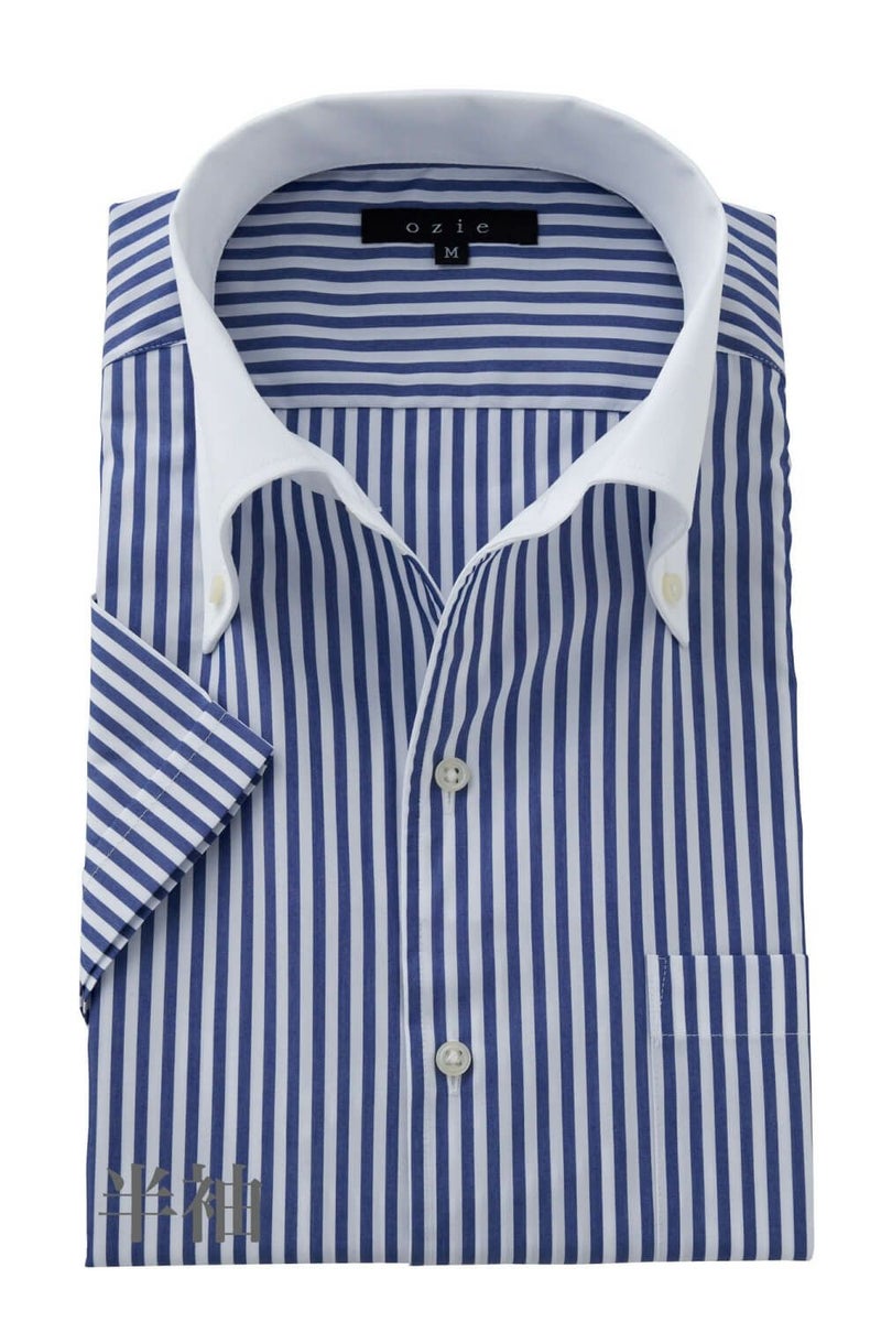 ワイシャツ・カッターシャツ・半袖 8051SSCL-C04A-NVY