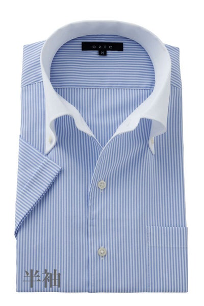 ワイシャツ・カッターシャツ・半袖 8051SSCL-C04B-BLU