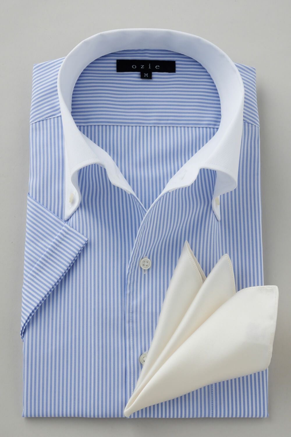 ワイシャツ・カッターシャツ・半袖 8051SSCL-C04B-BLU-コーディネートイメージ