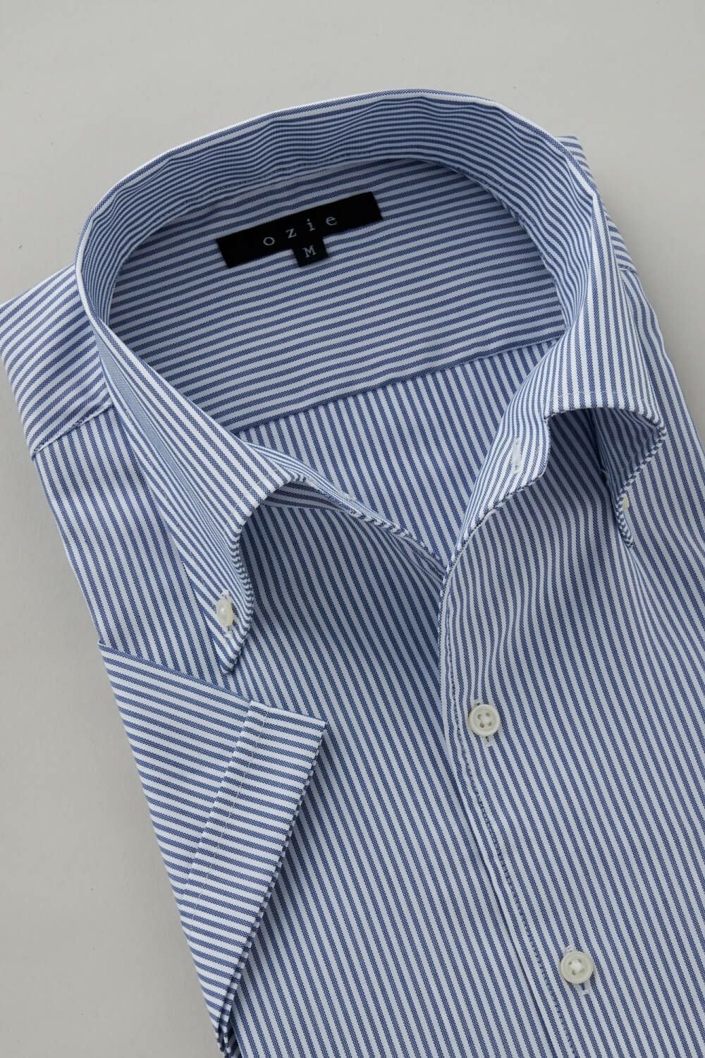 ワイシャツ・カッターシャツ・半袖 8051SS-C04E-NAVY-衿1