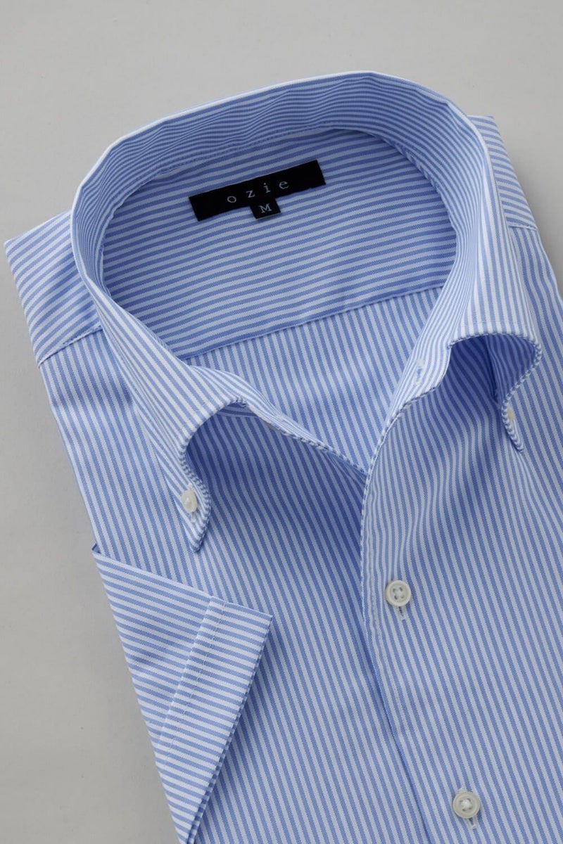 ワイシャツ・カッターシャツ・半袖 8051SS-C04F-SAX-衿1