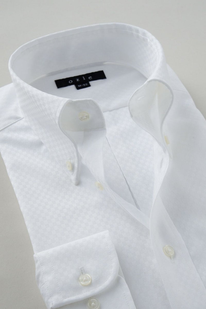 ワイシャツ 8009-C05A-WHITE-衿2