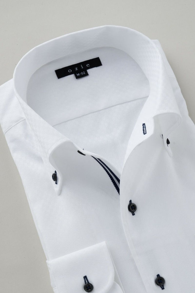 ワイシャツ 8051T-C04A-WHITE-衿1
