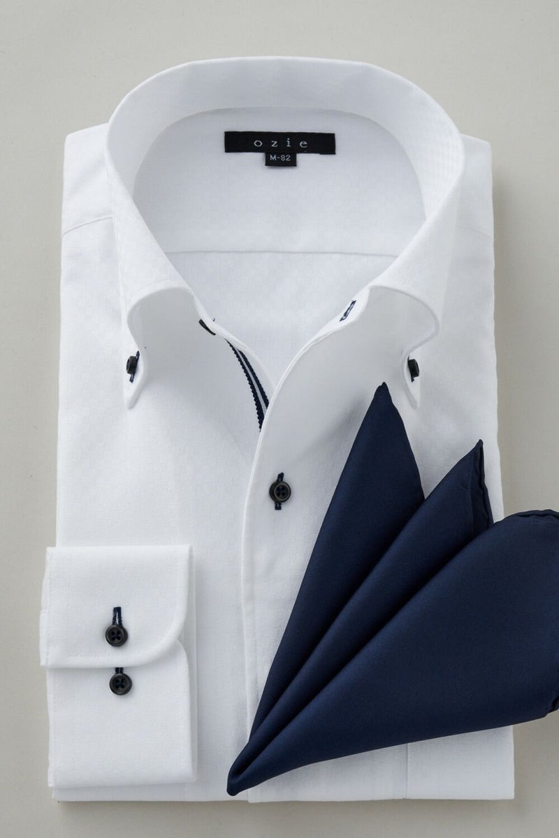ワイシャツ 8051T-C04A-WHITE-コーディネートイメージ