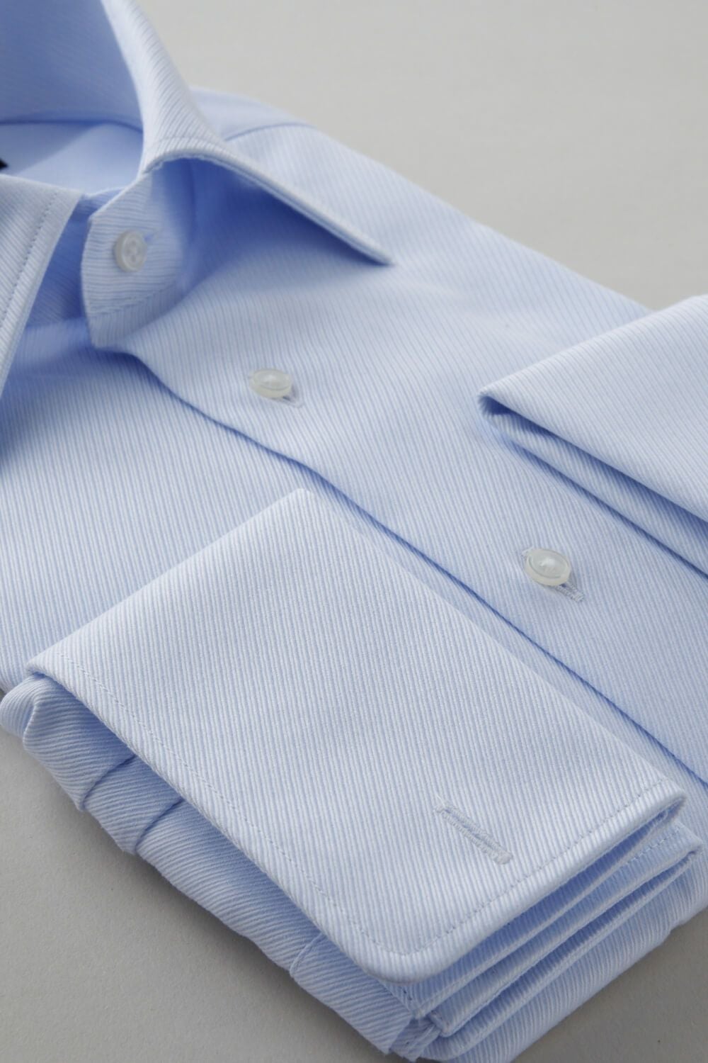 ワイシャツ 8004-C02B-SAX-カフス