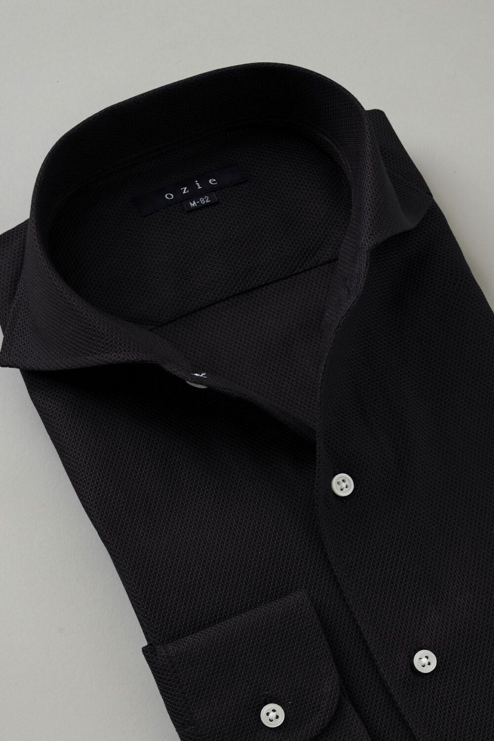 ワイシャツ 8045-C03B-BLACK-衿1