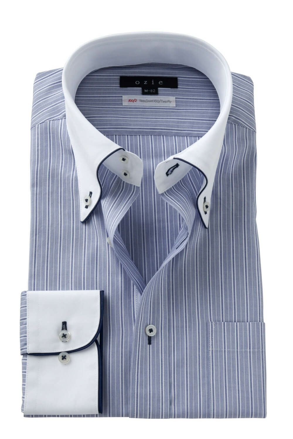 メンズワイシャツ・カッターシャツ 8044CL-C01A-NAVY