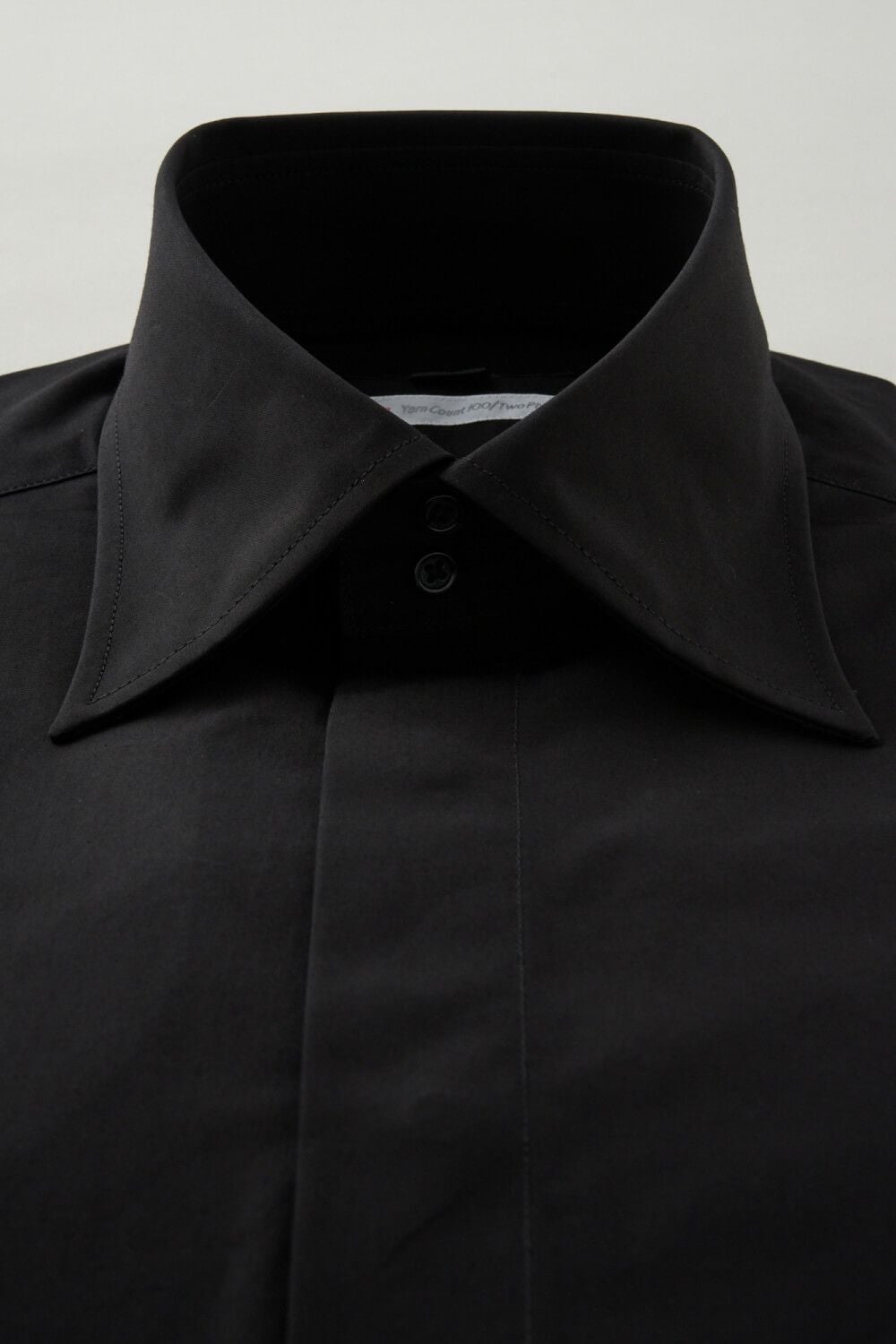 ワイシャツ 8066H-C06A-BLACK-衿1