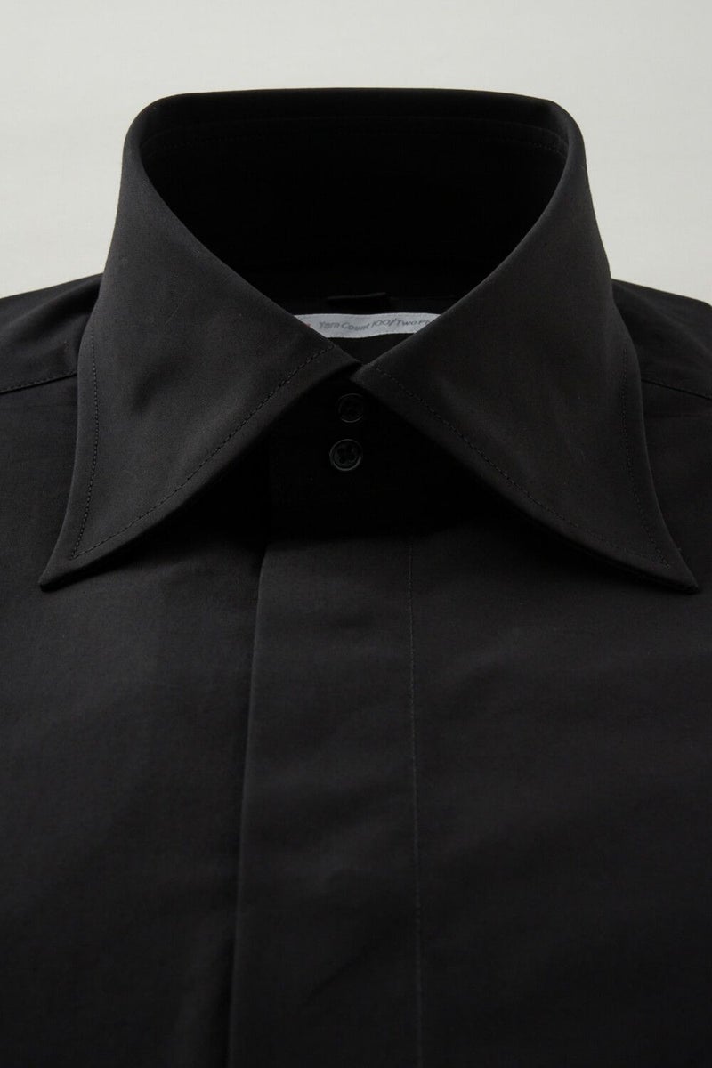 ワイシャツ 8066H-C06A-BLACK-衿1