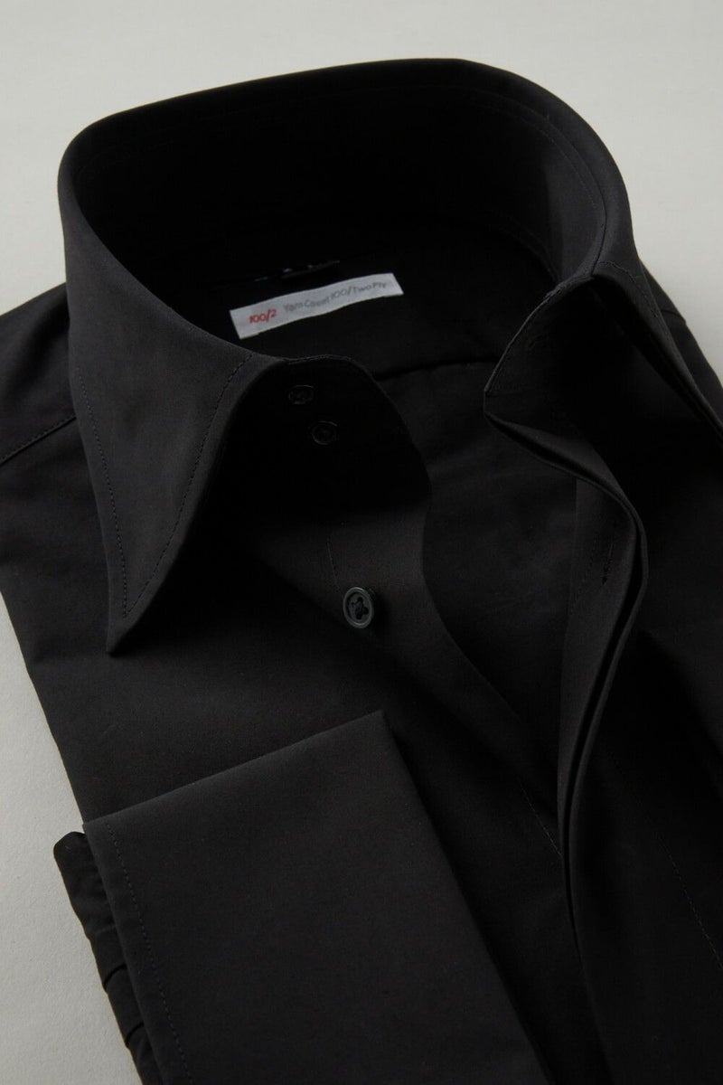 ワイシャツ 8066H-C06A-BLACK-衿2