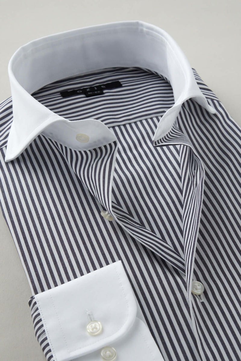 ワイシャツ 8070CL-C06B-BLACK-衿2