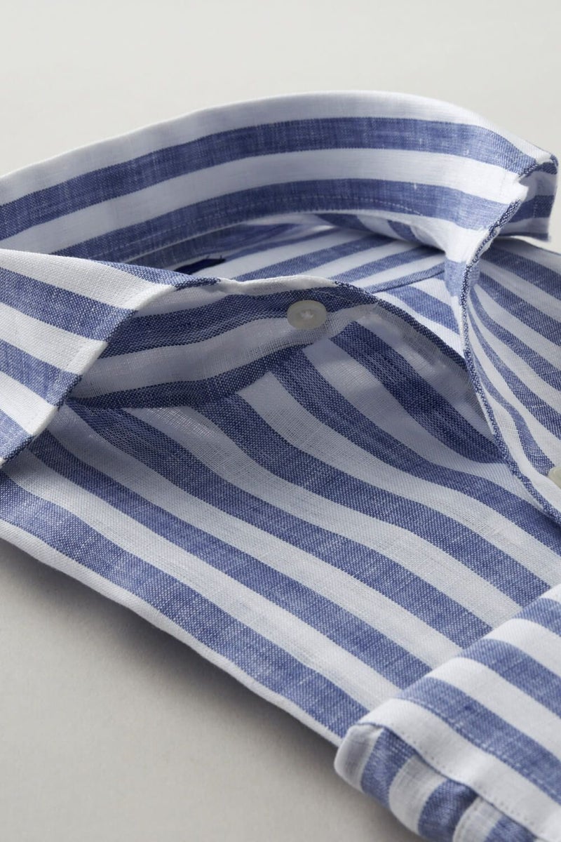 ワイシャツ 8045A-C06A-NAVY-衿2