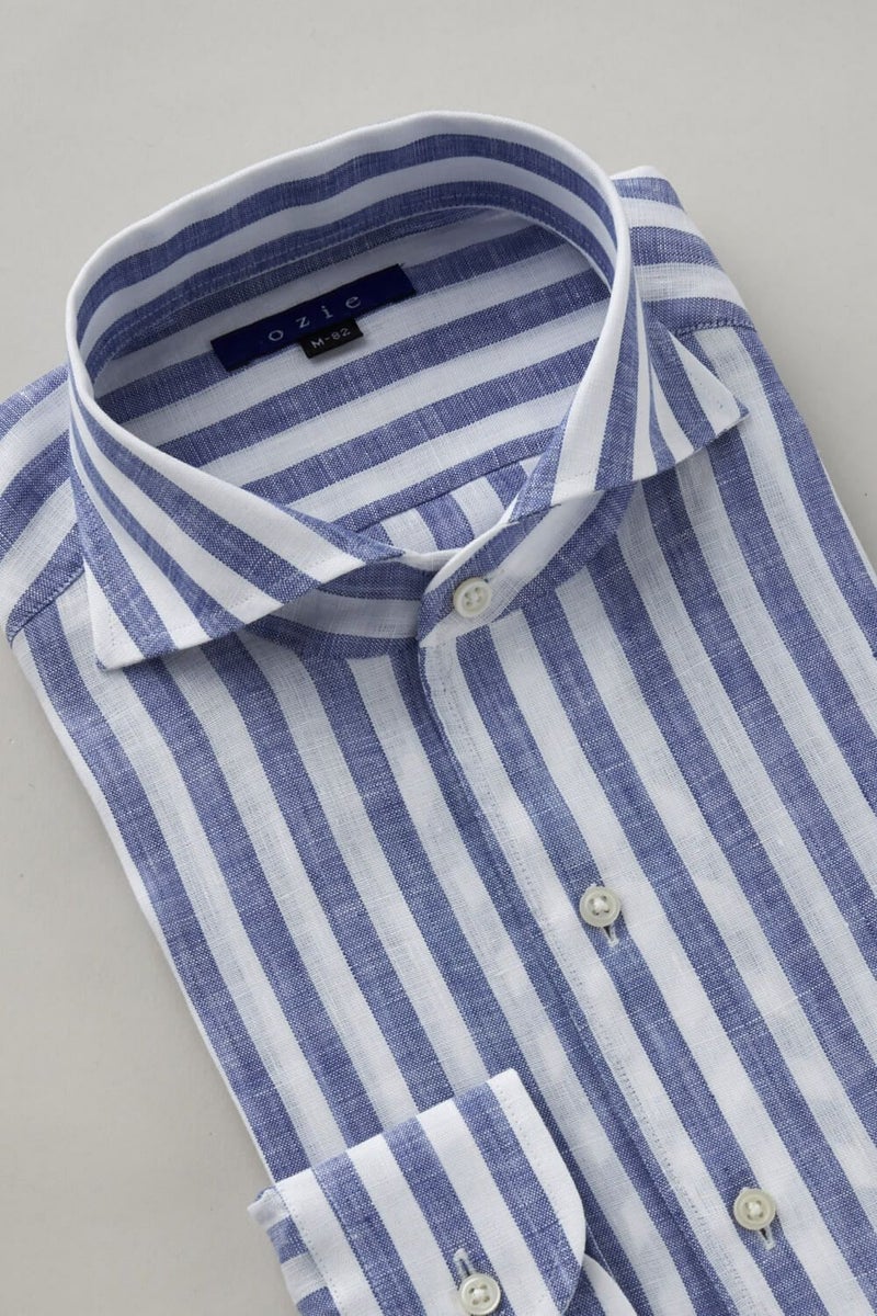 ワイシャツ 8045A-C06A-NAVY-衿3