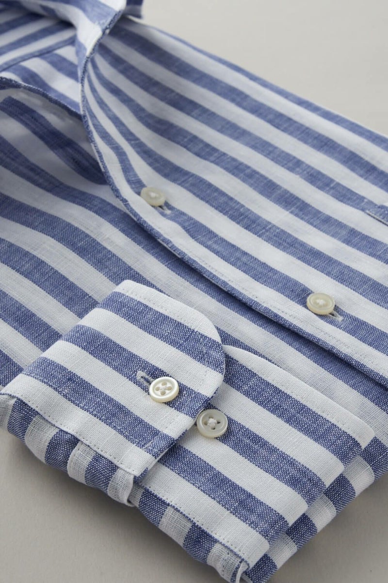 ワイシャツ 8045A-C06A-NAVY-カフス