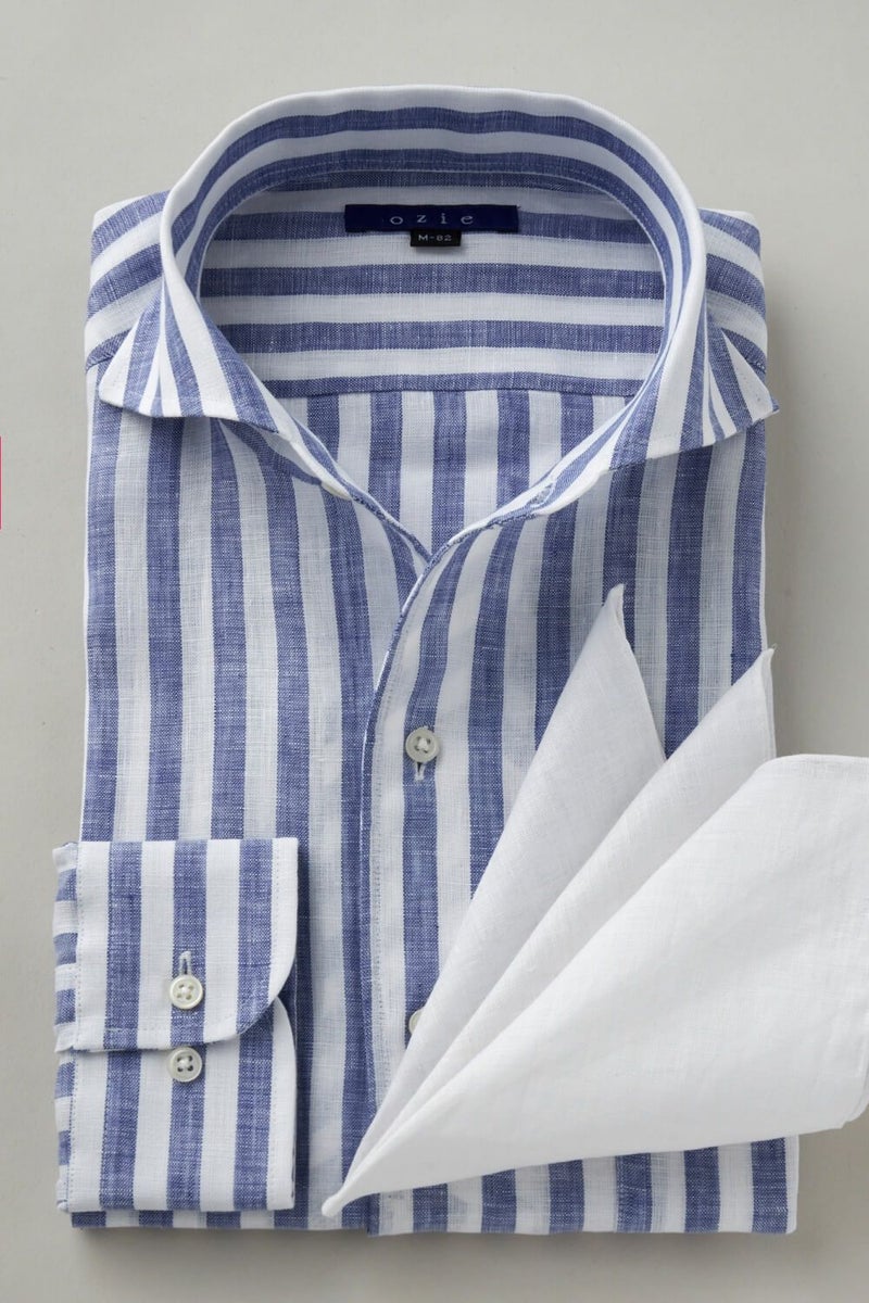 ワイシャツ 8045A-C06A-NAVY-コーディネートイメージ
