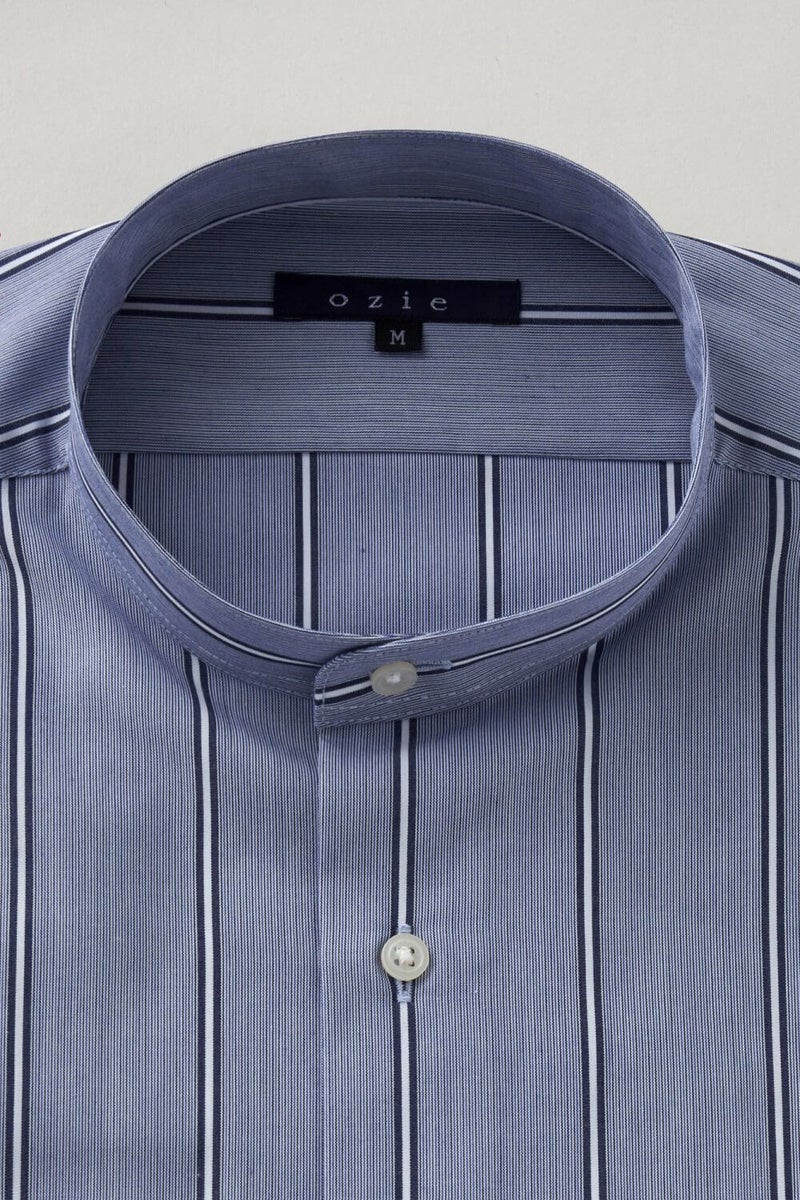 ワイシャツ 8063-C06E-NAVY-衿1