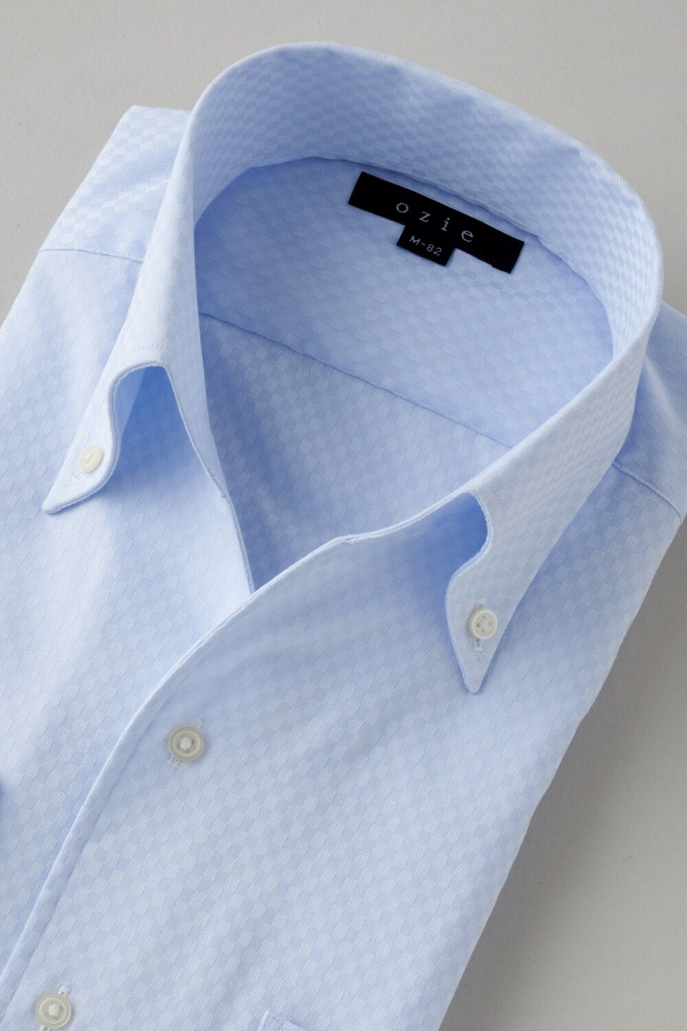 ワイシャツ 8044-C07A-SAX-衿3