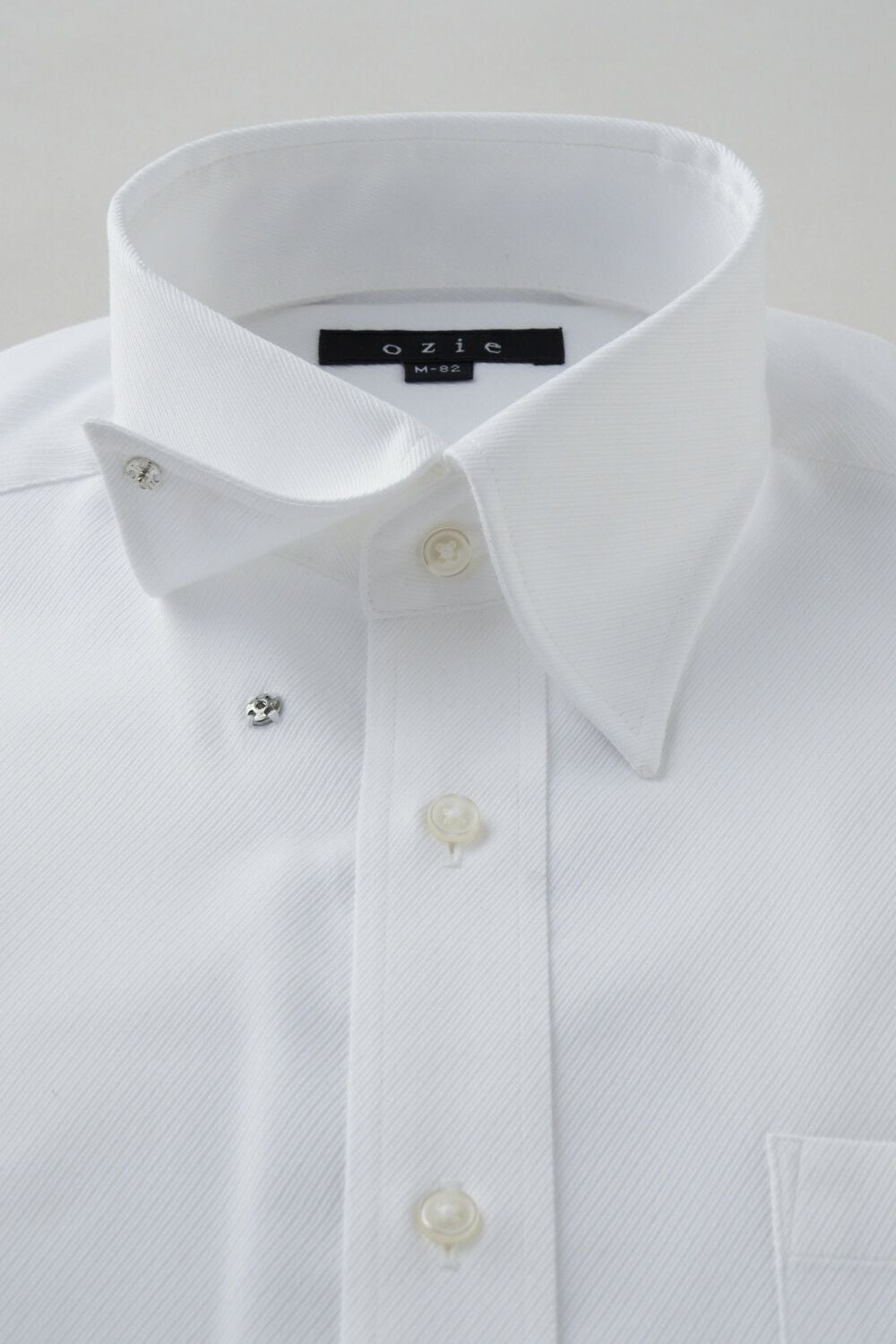 ワイシャツ 8076-C10A-WHITE-衿1