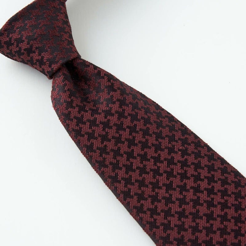 ネクタイ NW-218-WINERED-結び