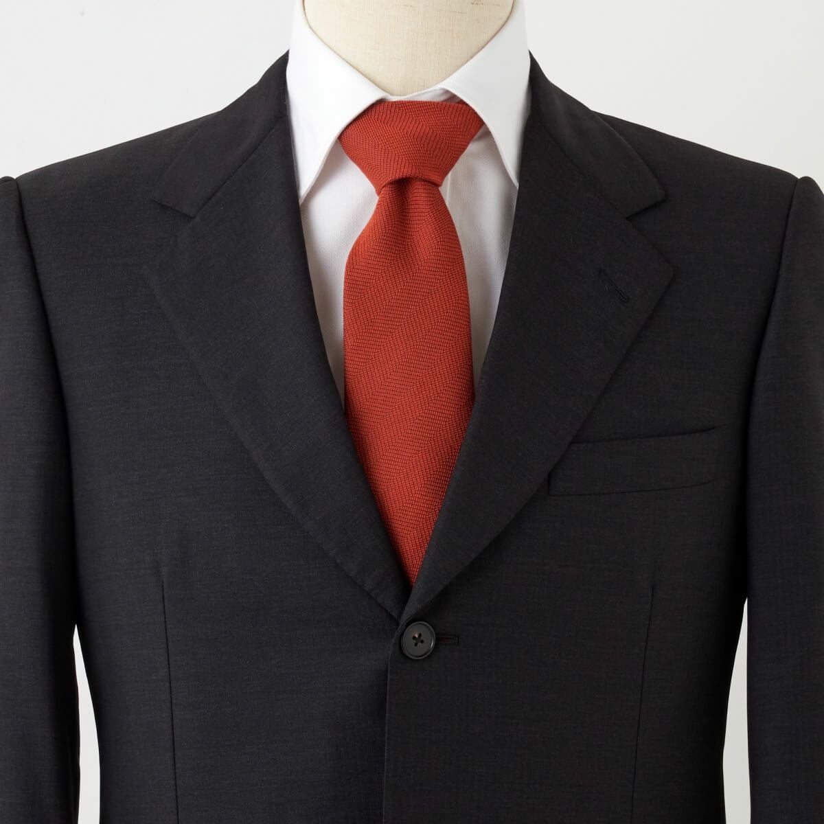 ネクタイ NW-222-ORANGE-コーディネート