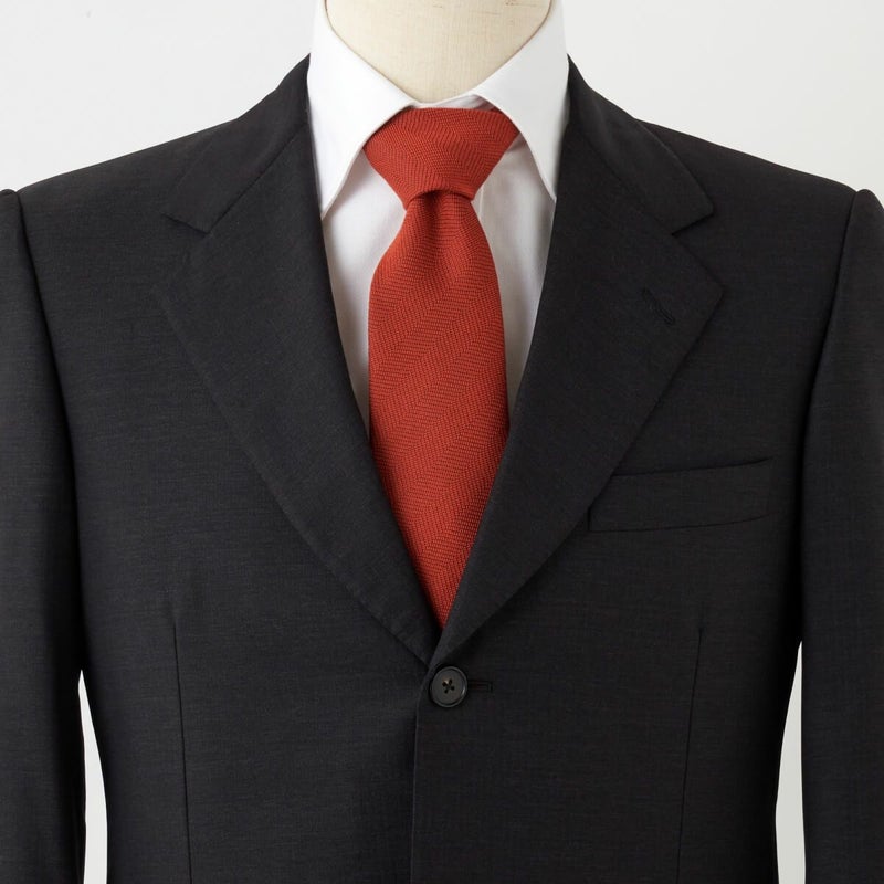 ネクタイ NW-222-ORANGE-コーディネート