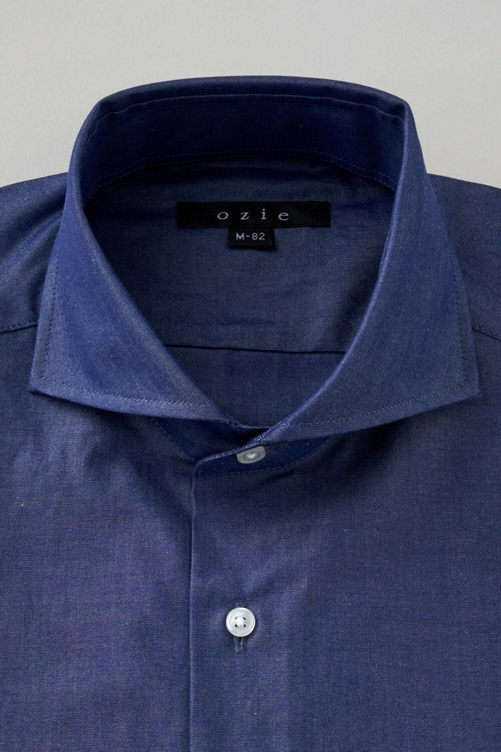ワイシャツ 8006-C11A-NAVY-衿1