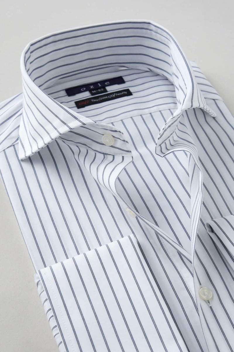 ワイシャツ 8006P-C11A-NAVY-衿2