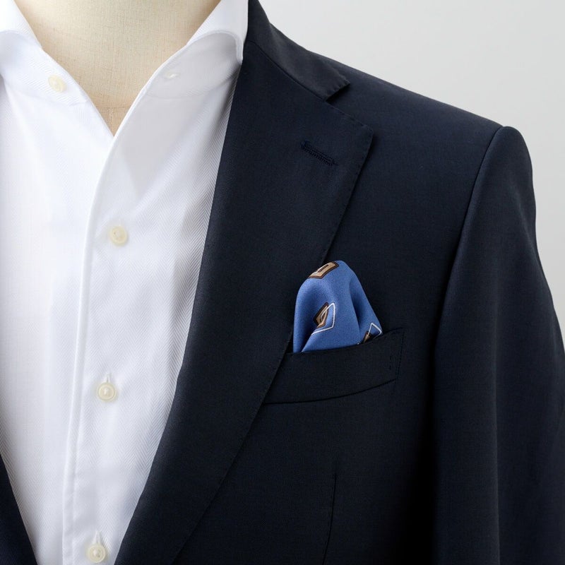 ポケットチーフ CHI-B-002-BLUE