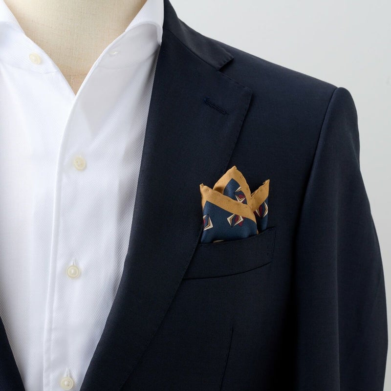 ポケットチーフ CHI-B-003-NAVYBLUE