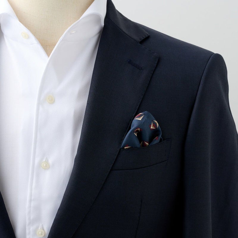 ポケットチーフ CHI-B-003-NAVYBLUE