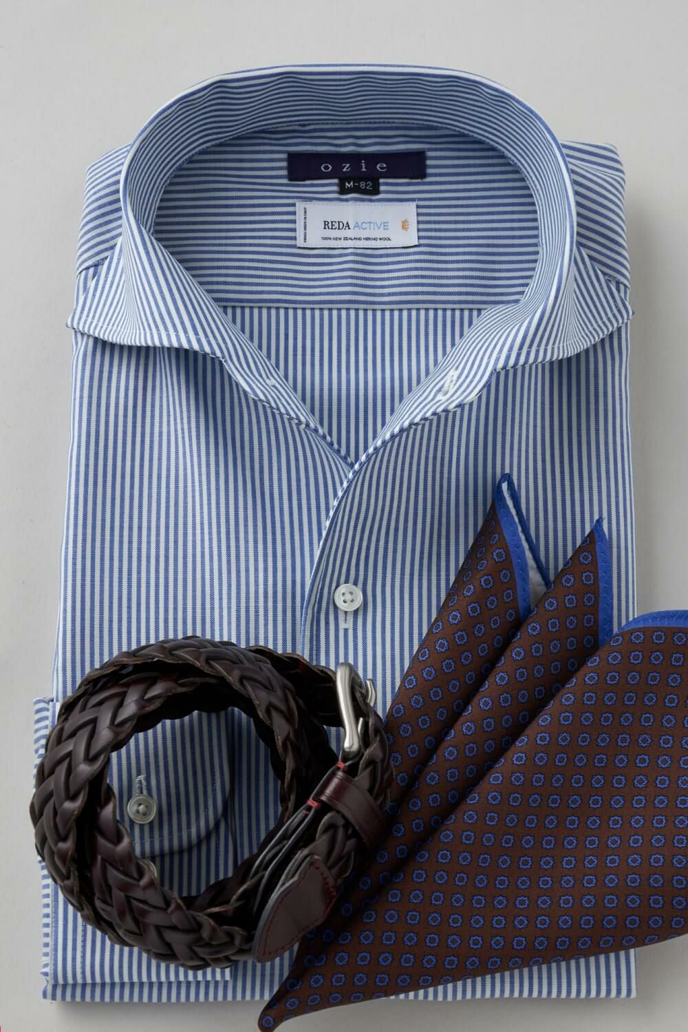 メンズワイシャツ・カッターシャツ 8055W-C11A-BLUE