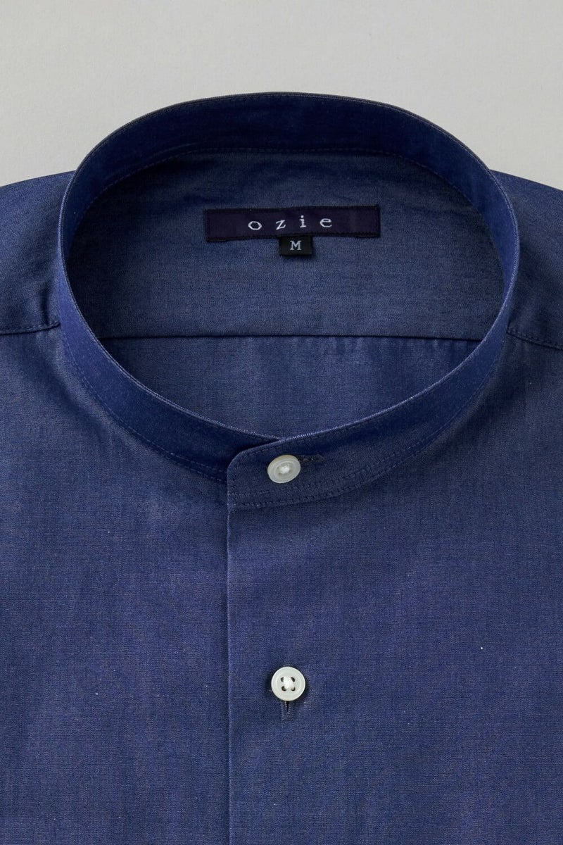 ワイシャツ 8063-C11A-NAVY-衿1