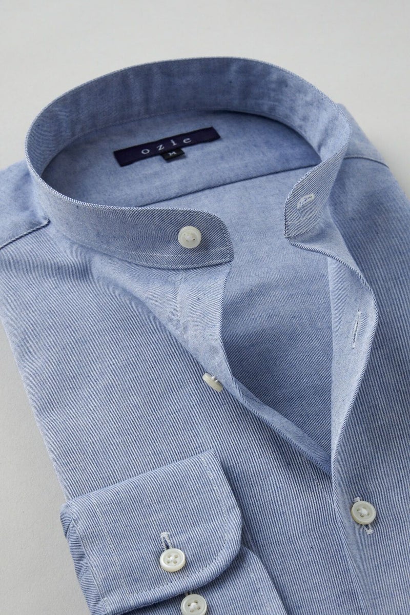 ワイシャツ 8063-C11B-NAVY-衿2