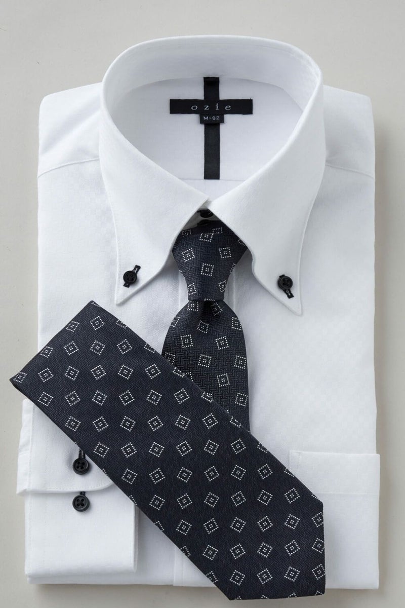 ワイシャツ 8065T-C12A-WHITE-コーディネートイメージ