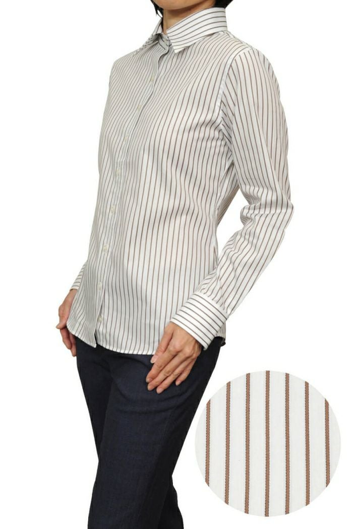 klause プルオーバー c.s shirt 定価24200円 コットン ブラウス シャツ ホワイト レディース クロイゼ【中古】6-0117M∞ She's Closet ブラウス シャツ 卒業式 バンドカラーバックプリーツ