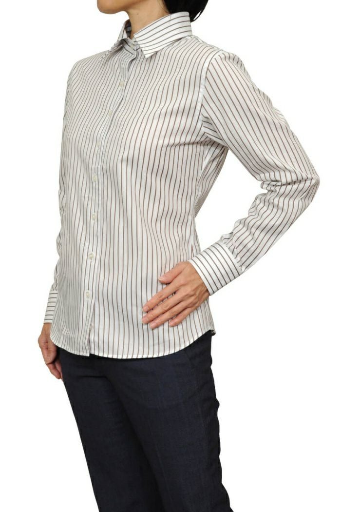 レディースシャツ 6071-N10-WHITE-アウト