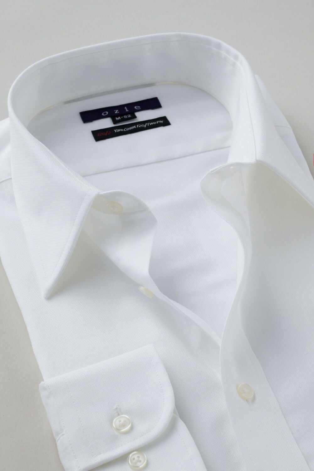 ワイシャツ 8078P-X01A-WHITE-衿2