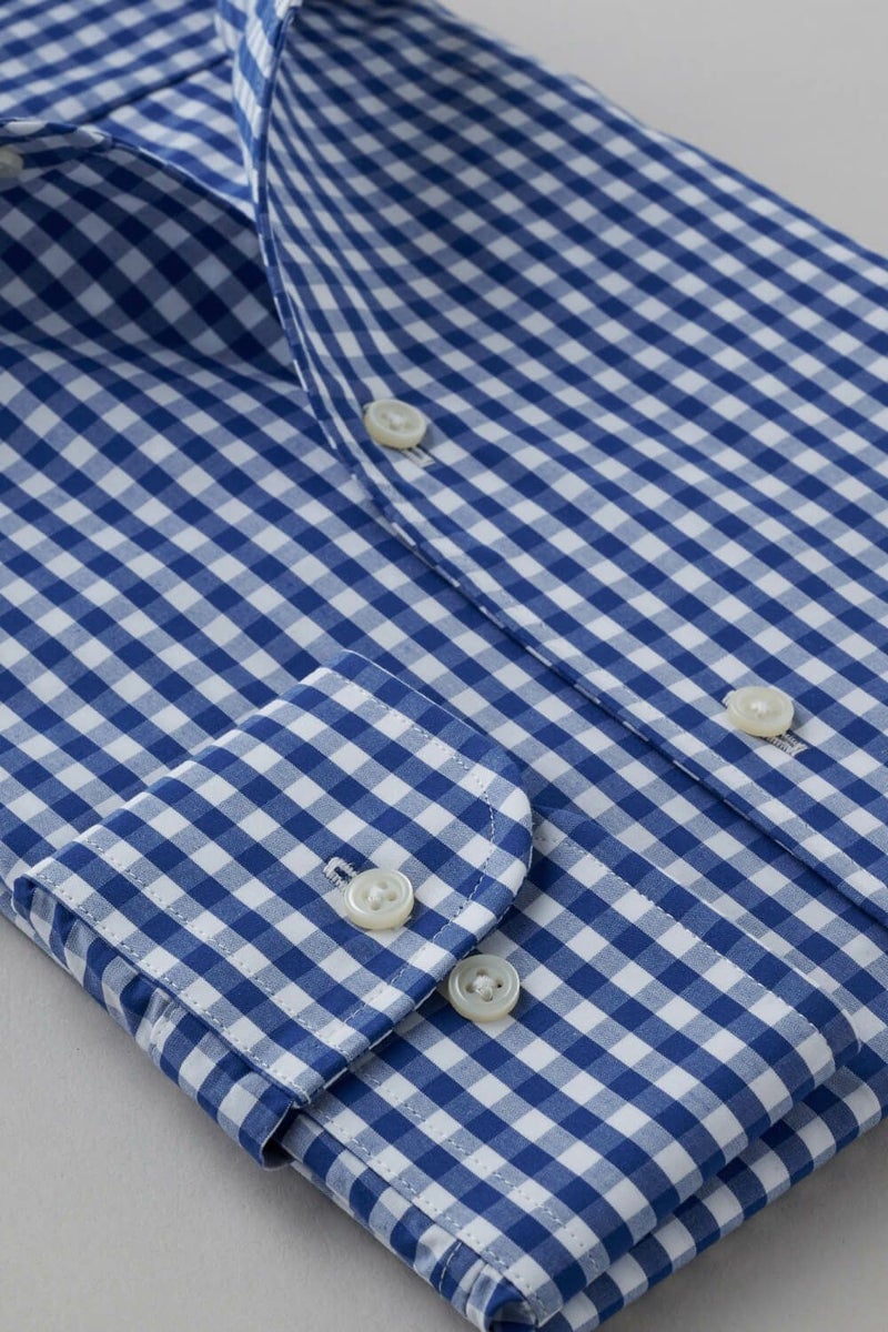 ワイシャツ 8045-X01A-BLUE-カフス