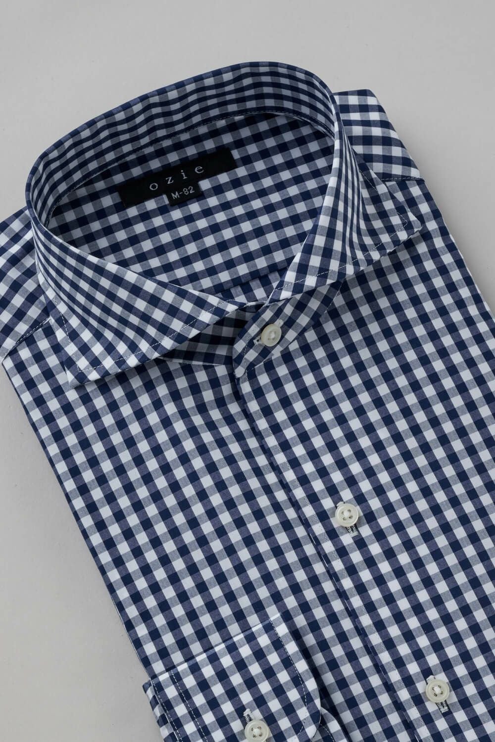 ワイシャツ 8045-X01B-NAVY-衿3